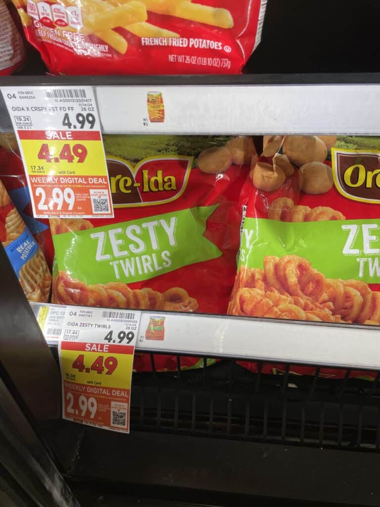 Ore-Ida Frozen Potatoes Kroger Shelf Image 