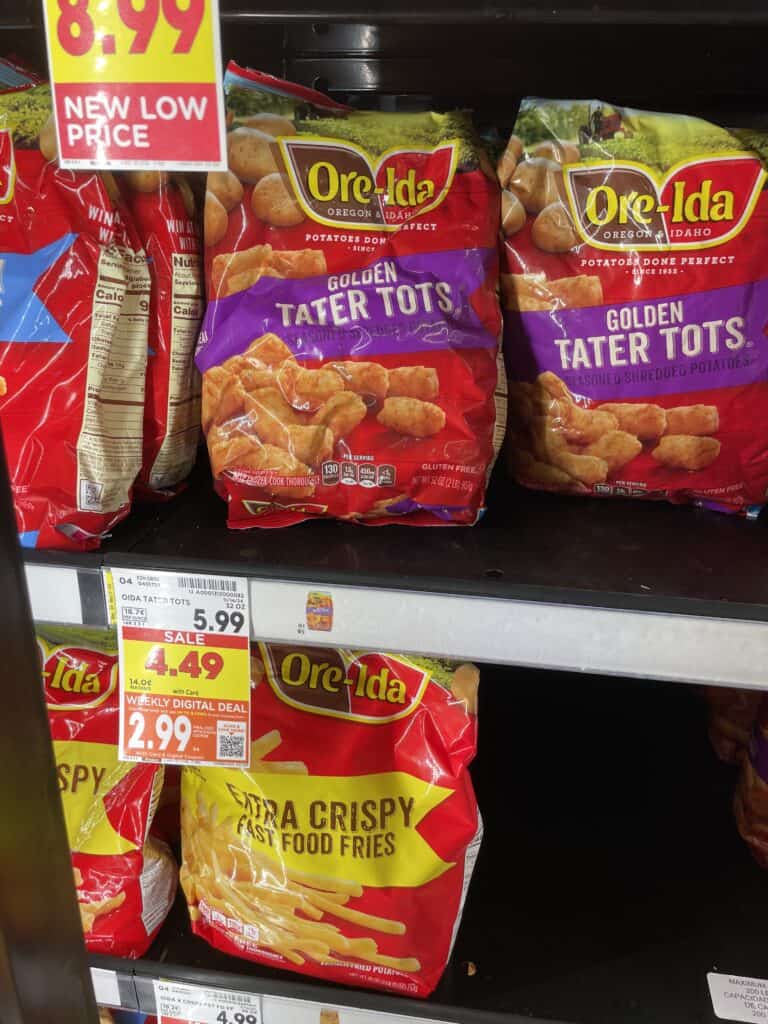 Ore-Ida Frozen Potatoes Kroger Shelf Image 