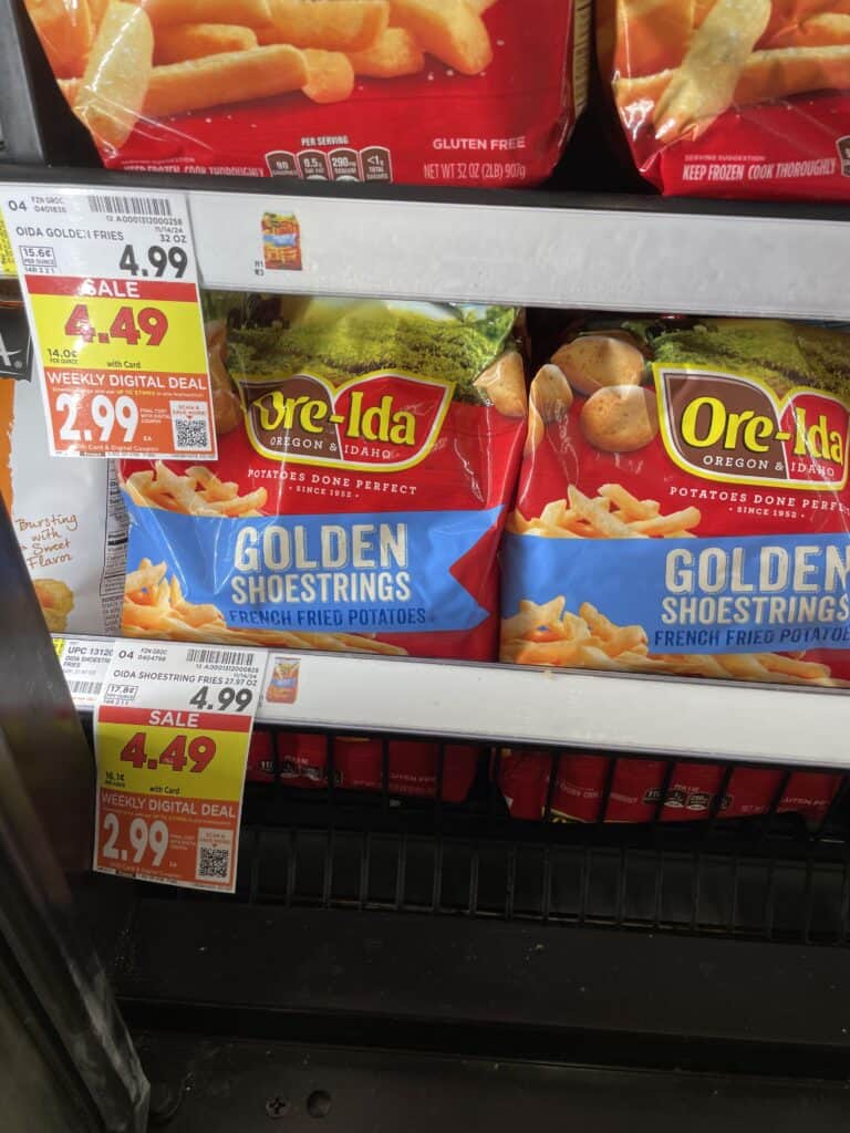 Ore-Ida Frozen Potatoes Kroger Shelf Image 