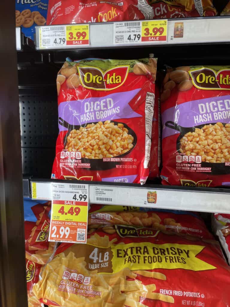 Ore-Ida Frozen Potatoes Kroger Shelf Image 