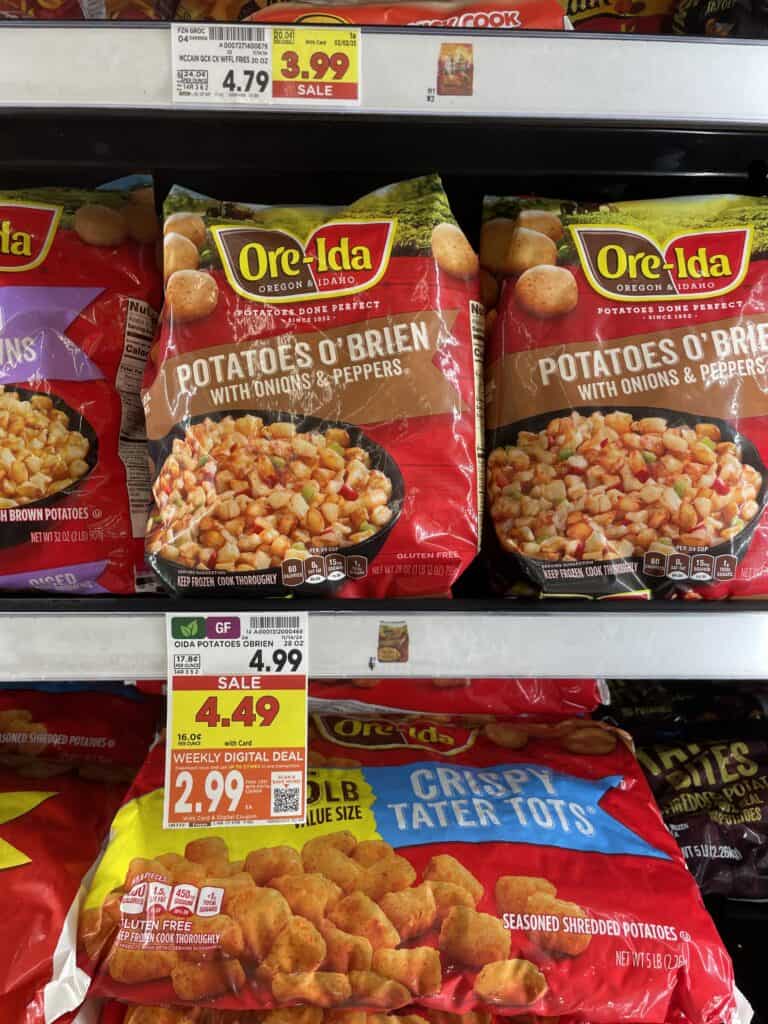 Ore-Ida Frozen Potatoes Kroger Shelf Image 