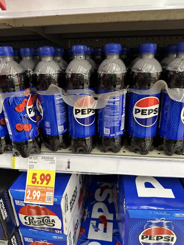 Pepsi, Coca-Cola Dr. Pepper 7UP Kroger Shelf Images (1)