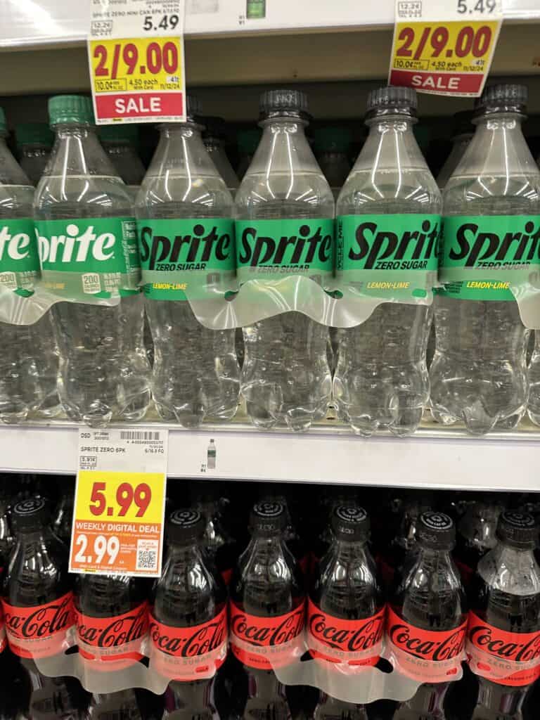 Pepsi, Coca-Cola Dr. Pepper 7UP Kroger Shelf Images