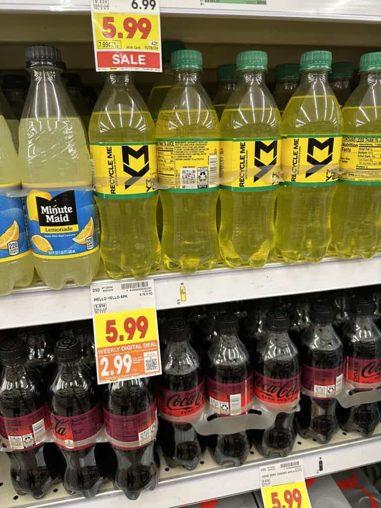 Pepsi, Coca-Cola Dr. Pepper 7UP Kroger Shelf Images