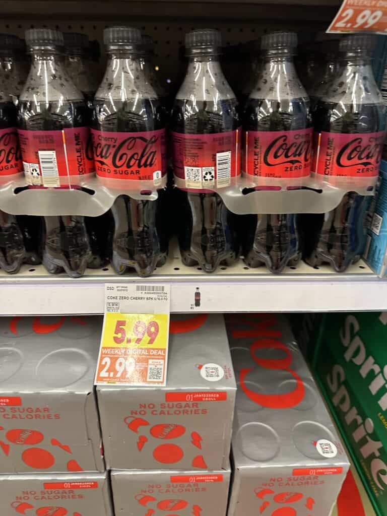 Pepsi, Coca-Cola Dr. Pepper 7UP Kroger Shelf Images