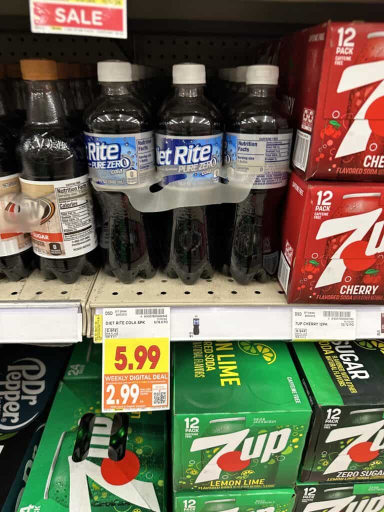 Pepsi, Coca-Cola Dr. Pepper 7UP Kroger Shelf Images