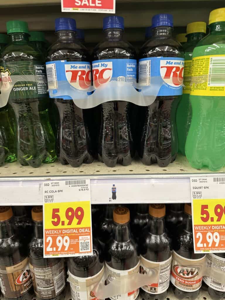 Pepsi, Coca-Cola Dr. Pepper 7UP Kroger Shelf Images