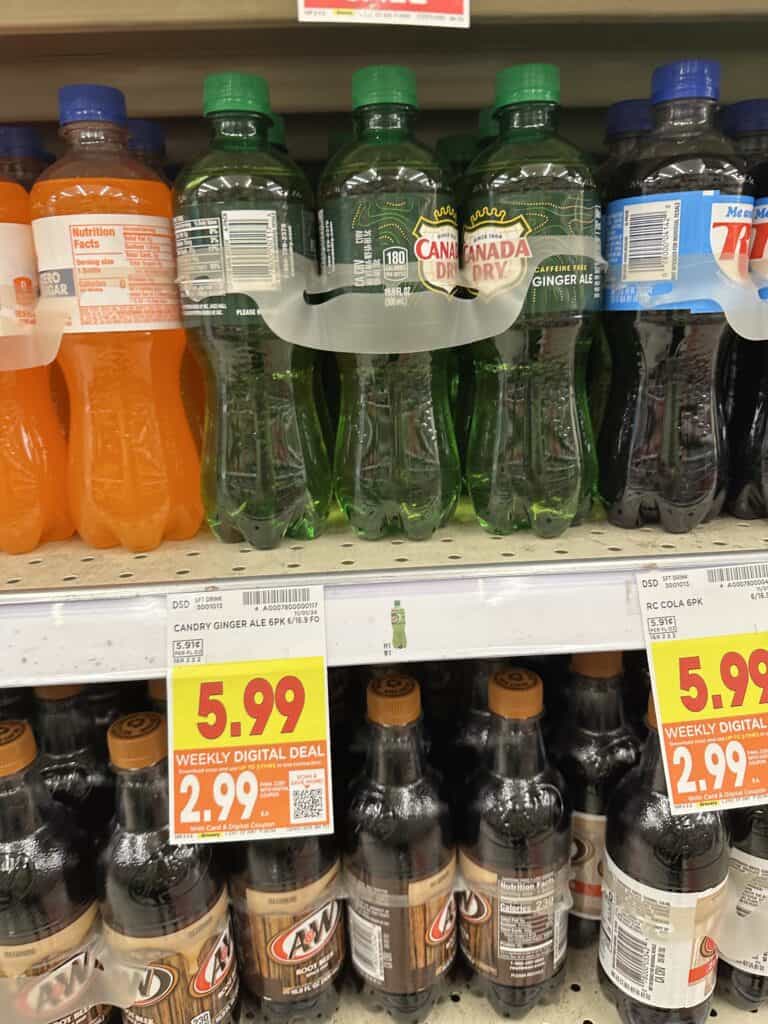 Pepsi, Coca-Cola Dr. Pepper 7UP Kroger Shelf Images