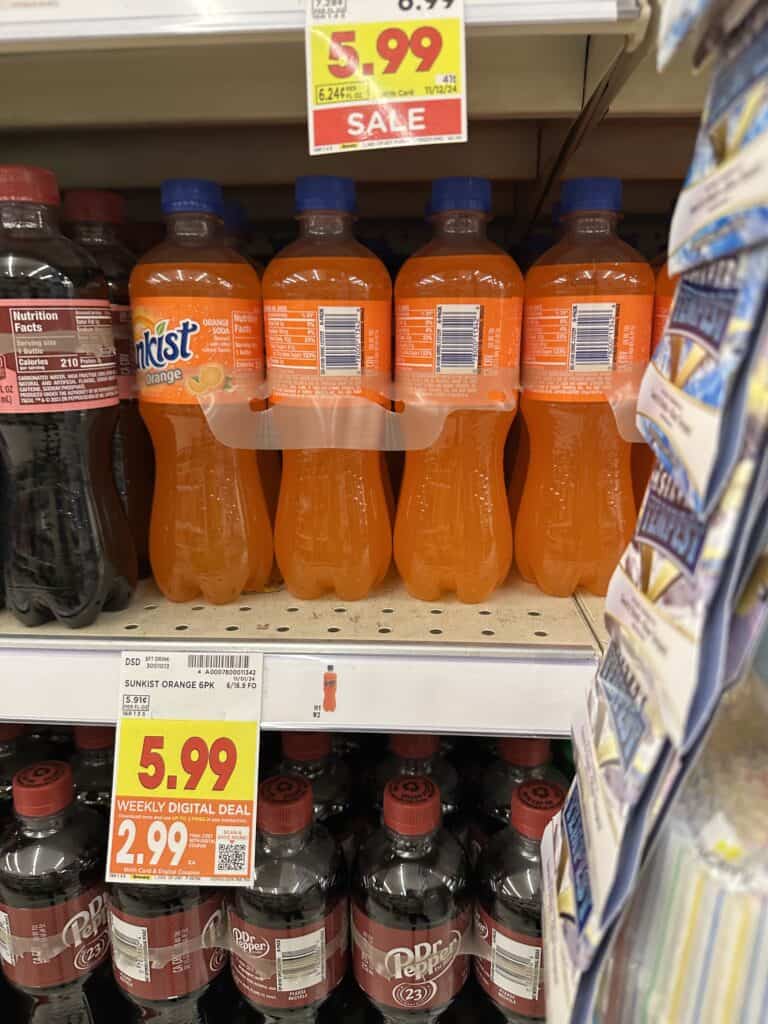 Pepsi, Coca-Cola Dr. Pepper 7UP Kroger Shelf Images