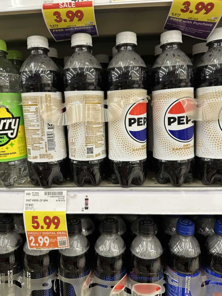 Pepsi, Coca-Cola Dr. Pepper 7UP Kroger Shelf Images (1)