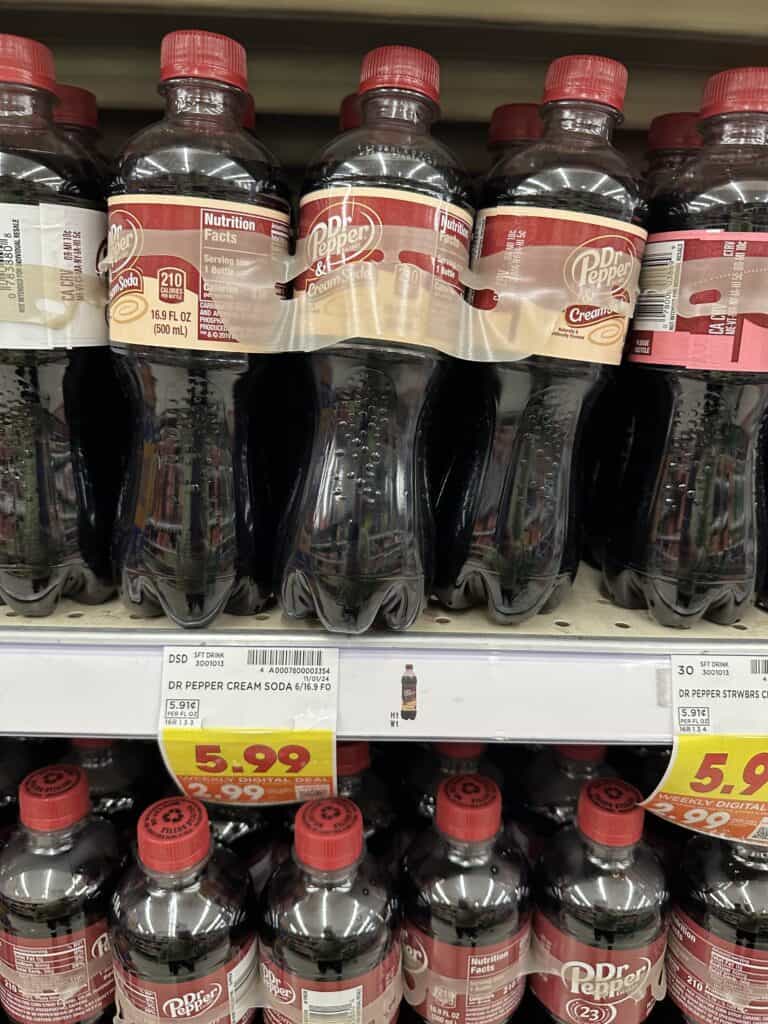 Pepsi, Coca-Cola Dr. Pepper 7UP Kroger Shelf Images