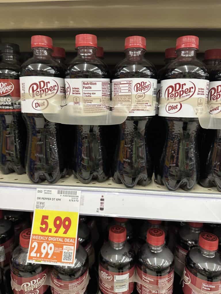 Pepsi, Coca-Cola Dr. Pepper 7UP Kroger Shelf Images