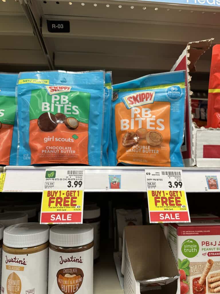 skippy pb bites kroger shelf image