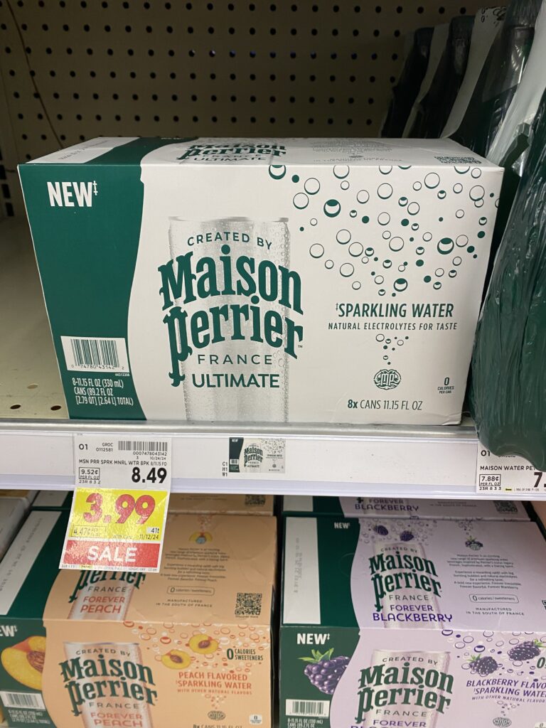 Maison Perrier Sparkling Water Kroger Shelf Image