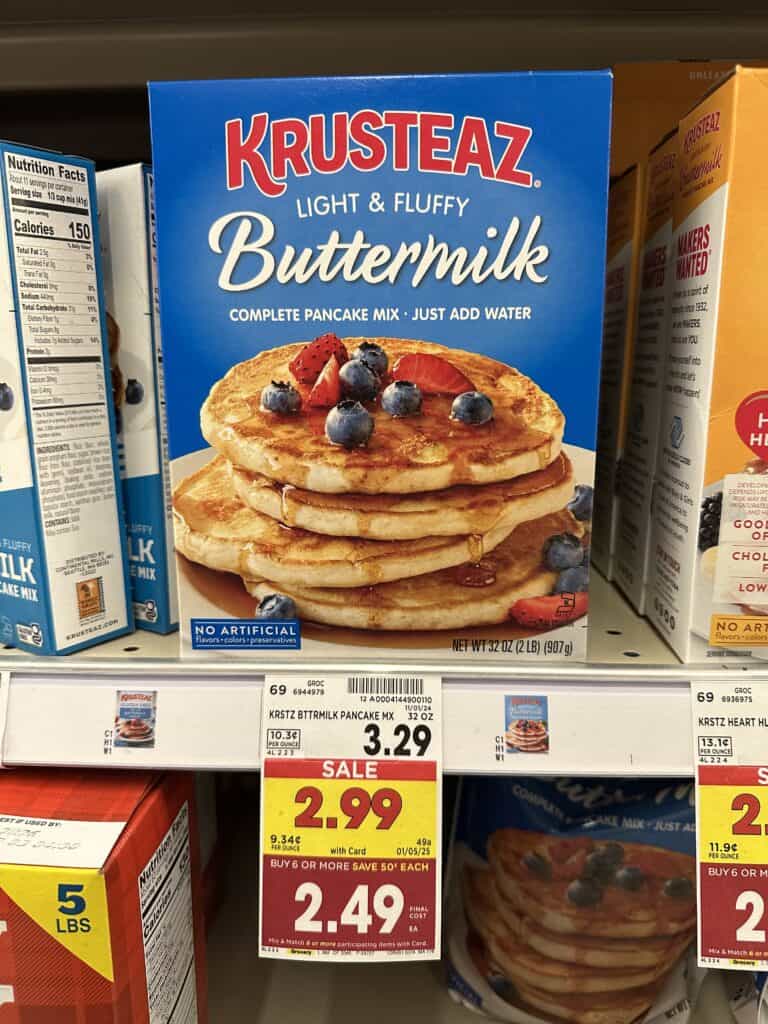 krusteaz pancake mix kroger shelf image