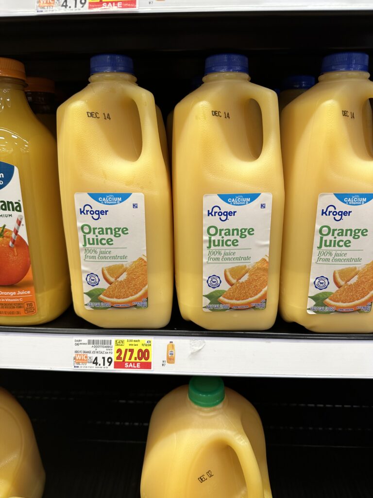 Kroger Orange Juice Shelf Image