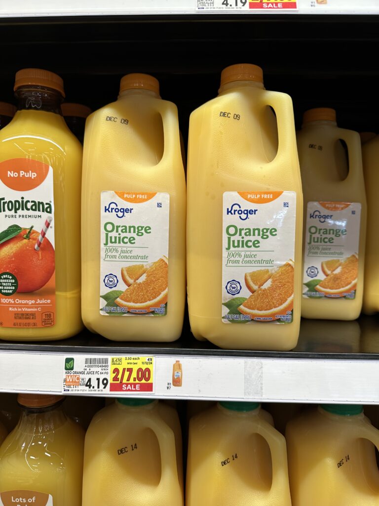 Kroger Orange Juice Shelf Image