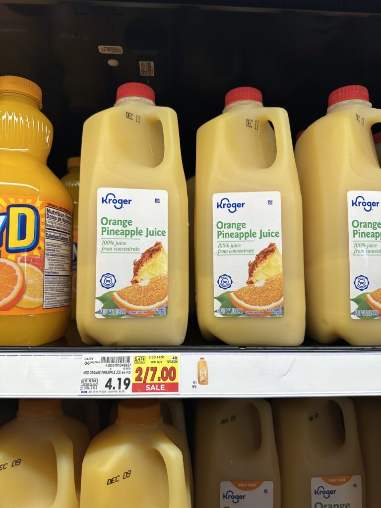 Kroger Orange Juice Shelf Image