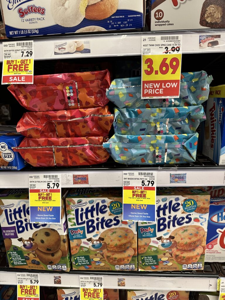 Entenmann's Little Bites Biggie Muffins Kroger Shelf Image