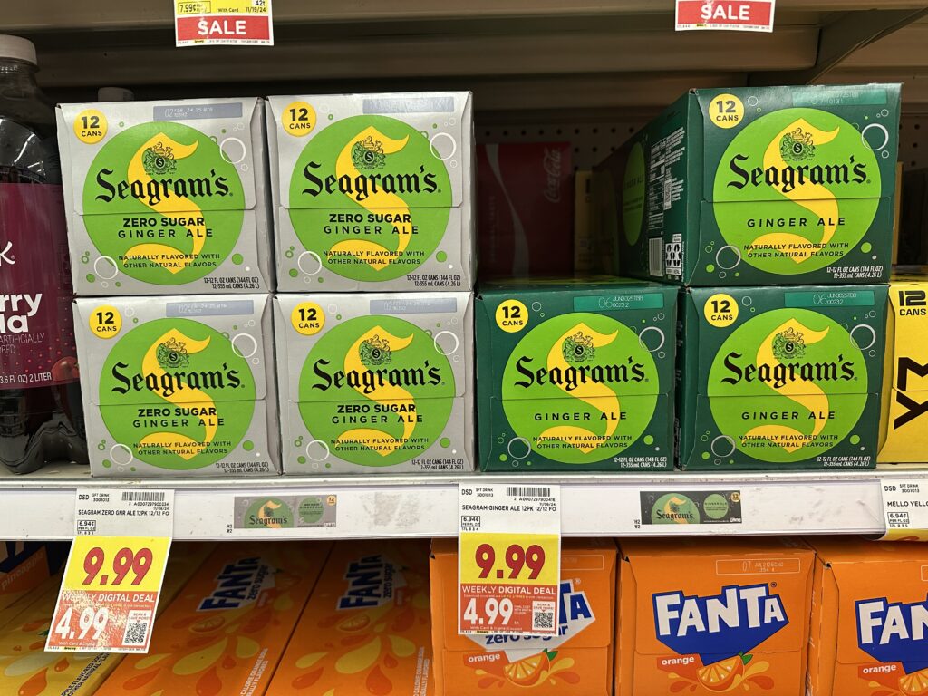 seagrams ginger ale kroger shelf image