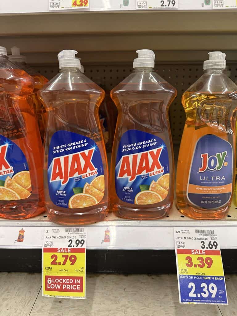 ajax dish liquid kroger shelf image