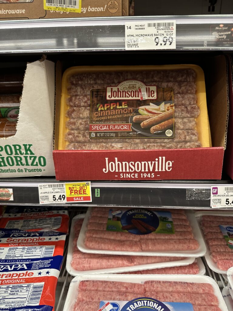 johnsonville sausage kroger shelf image