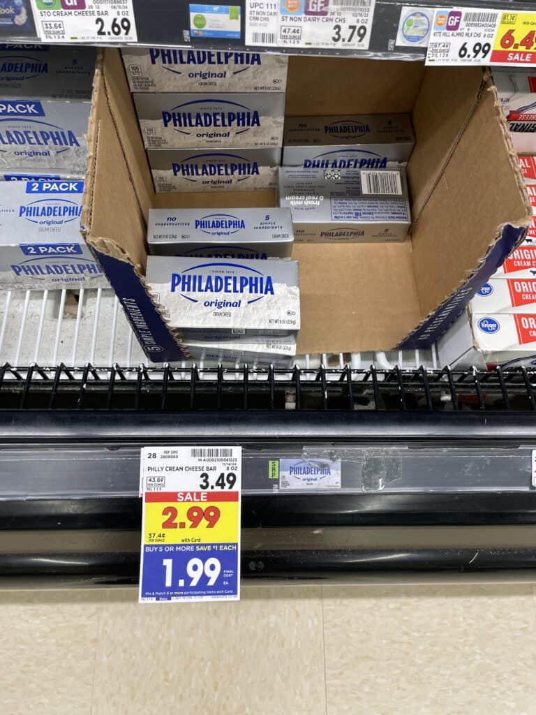 philadelphia cream cheese kroger shelf image