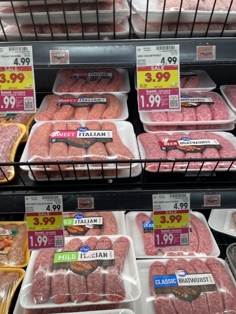 Kroger Fresh Sausage Shelf Image