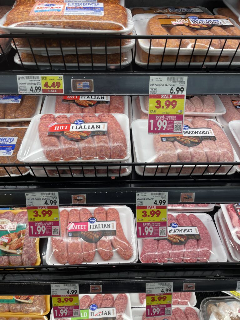 Kroger Fresh Sausage Shelf Image