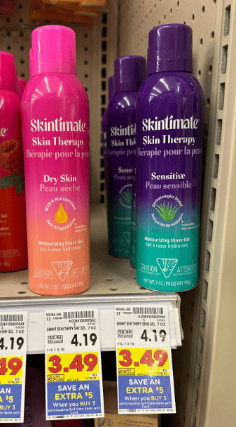 Skintimate Shave Gel Kroger Shelf Image