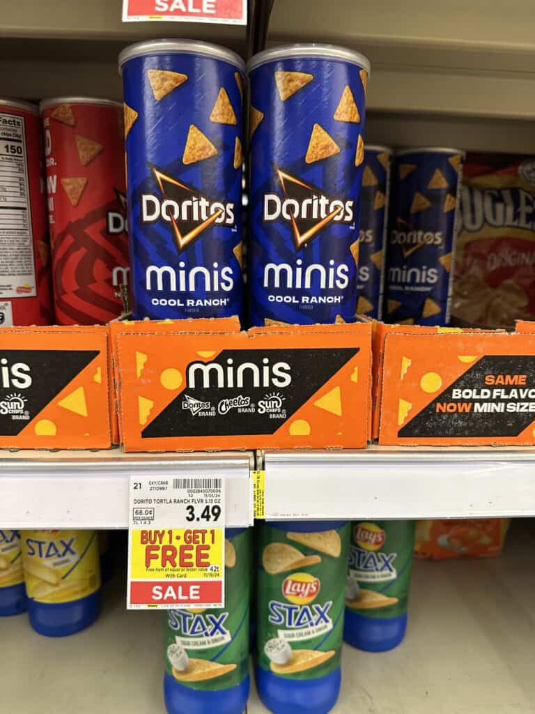 Sun Chips, Cheetos, Doritos, Funyuns Kroger Shelf Images (1)