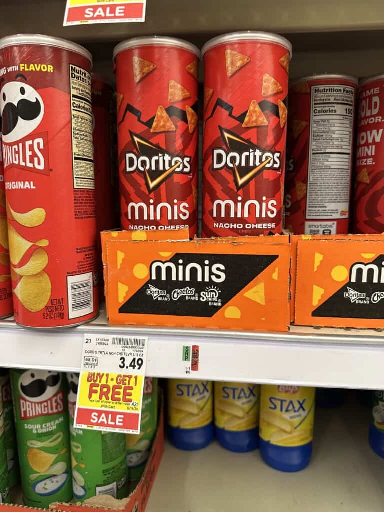 Sun Chips, Cheetos, Doritos, Funyuns Kroger Shelf Images (1)