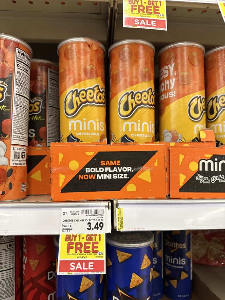 Sun Chips, Cheetos, Doritos, Funyuns Kroger Shelf Images (1)