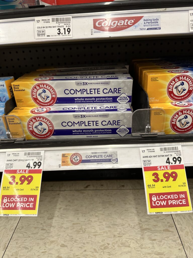 arm and hammer toothpaste kroger shelf image (1)