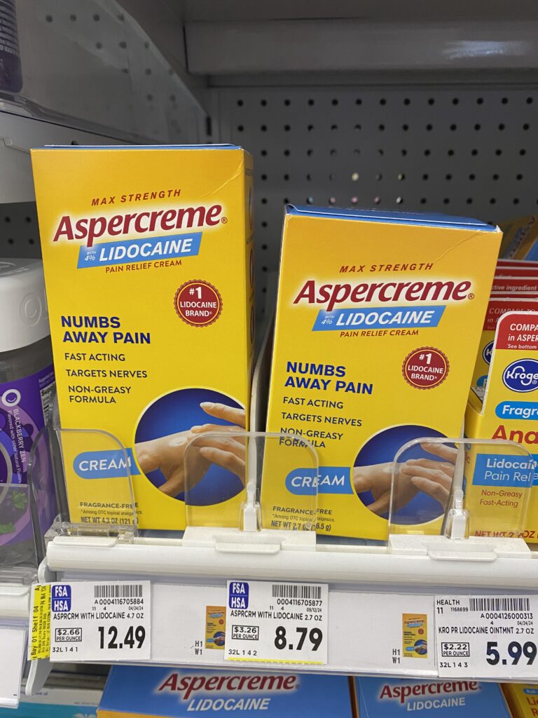 aspercreme kroger shelf image (1)