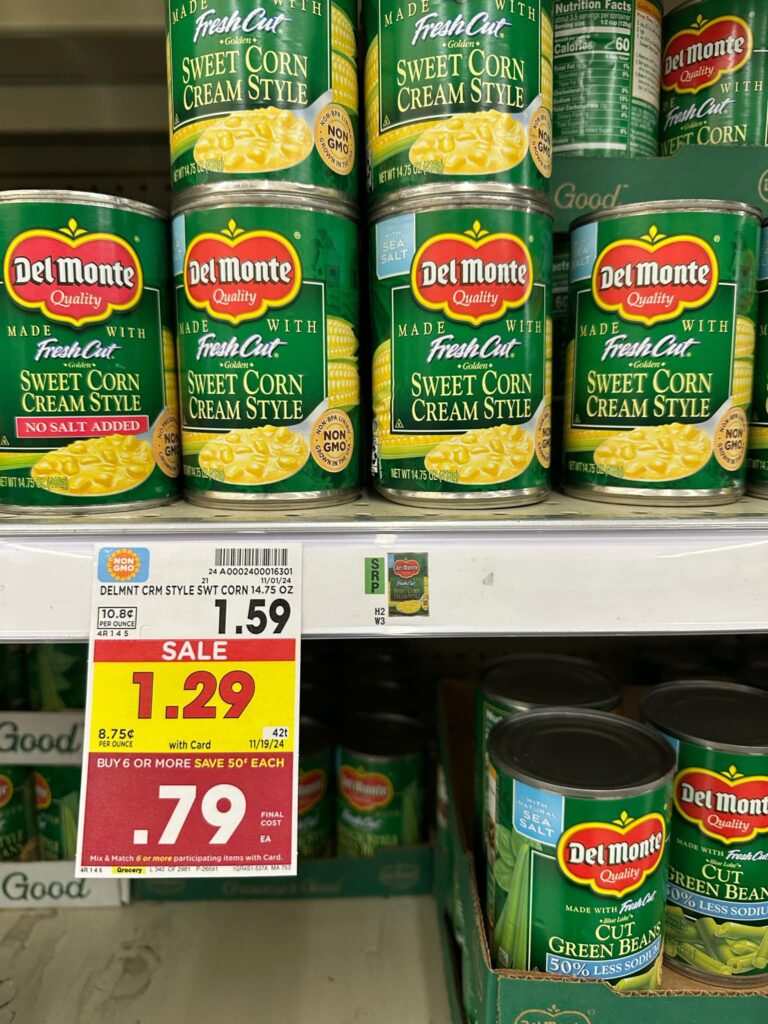 del monte canned veggies kroger shelf image