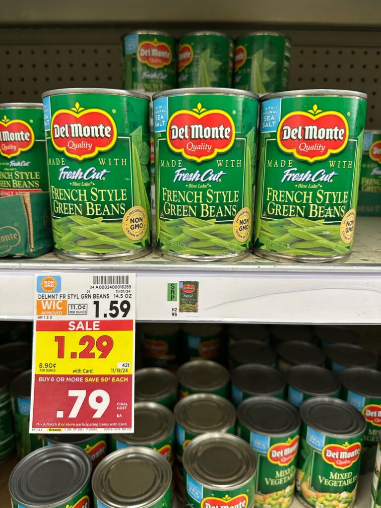 del monte canned veggies kroger shelf image