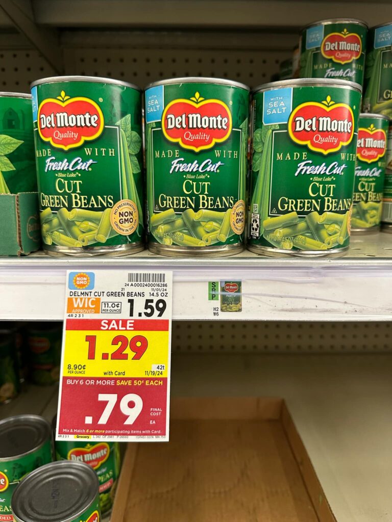 del monte canned veggies kroger shelf image