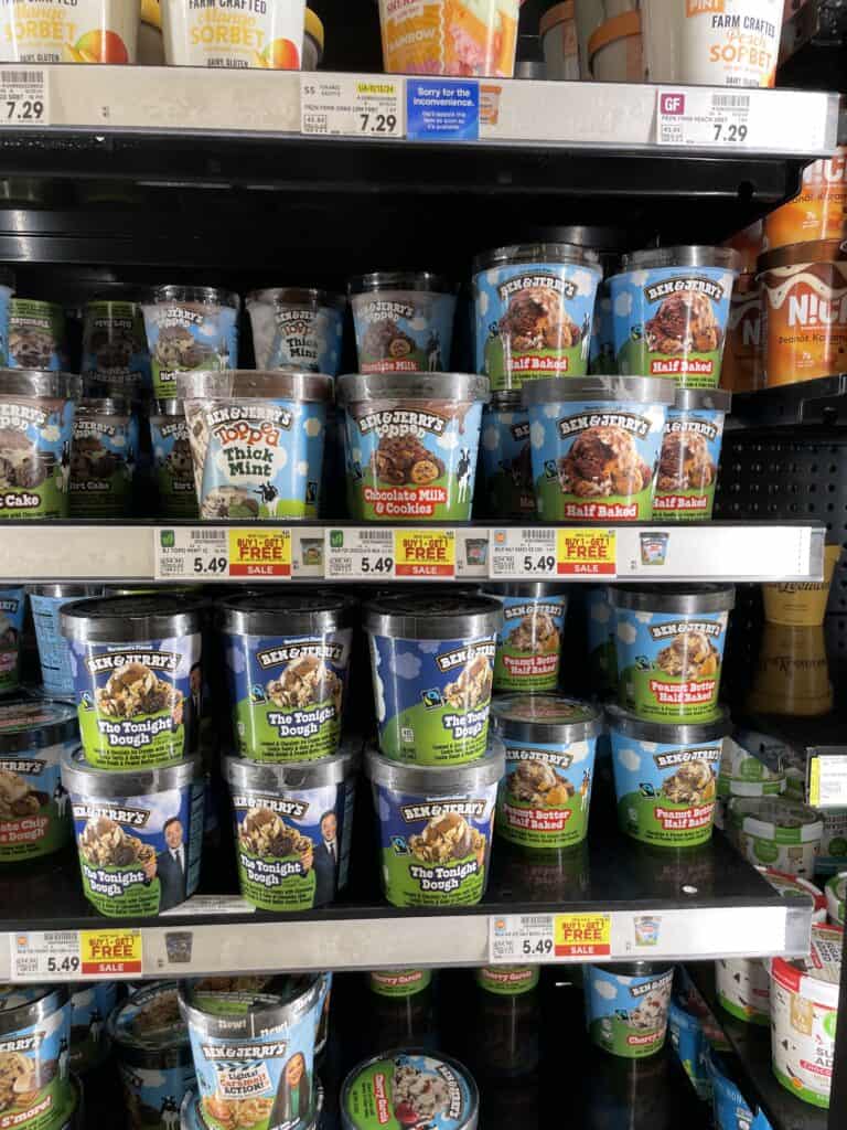 ben and jerry's ice cream kroger shelf image (1)