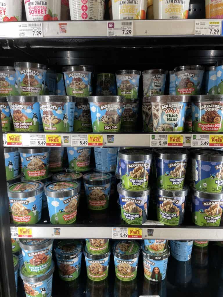 ben and jerry's ice cream kroger shelf image (1)