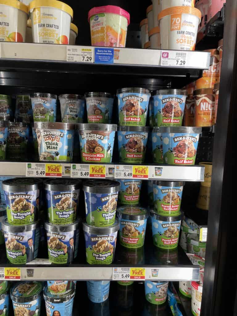 ben and jerry's ice cream kroger shelf image (1)