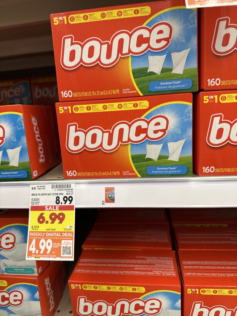 downy and bounce kroger shelf image (1)