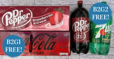 dr pepper and coca cola 12 pk and dr pepper and 7UP 2 liter kroger krazy