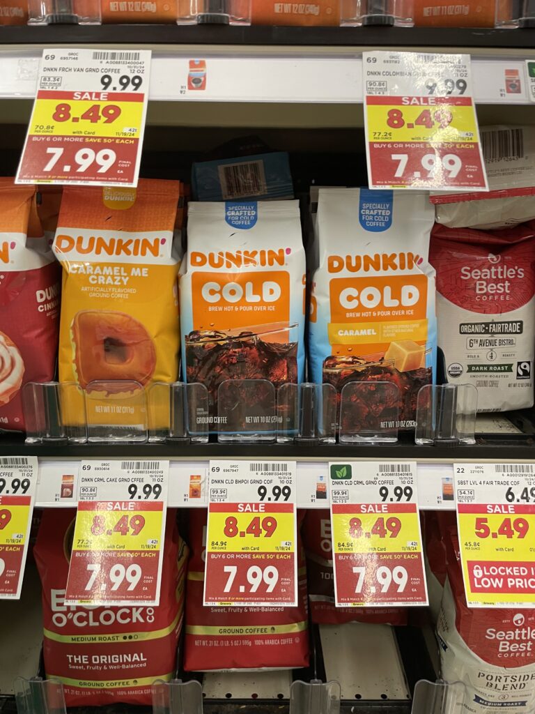 dunkin coffee kroger shelf image (1)