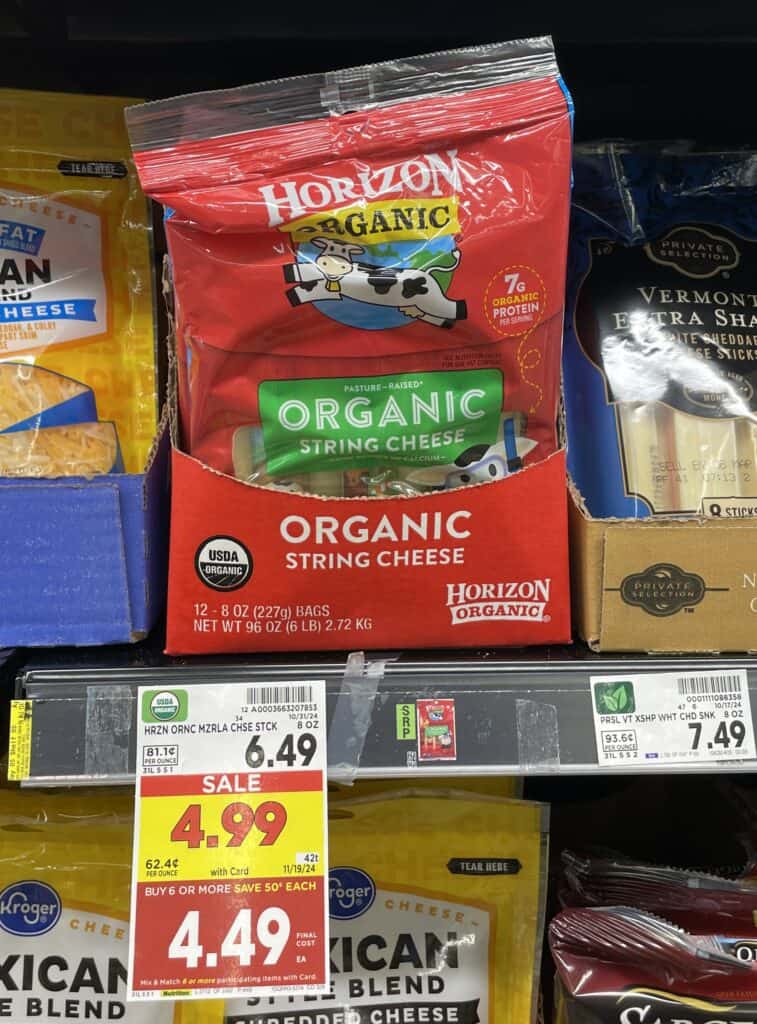 horizon string cheese kroger shelf image