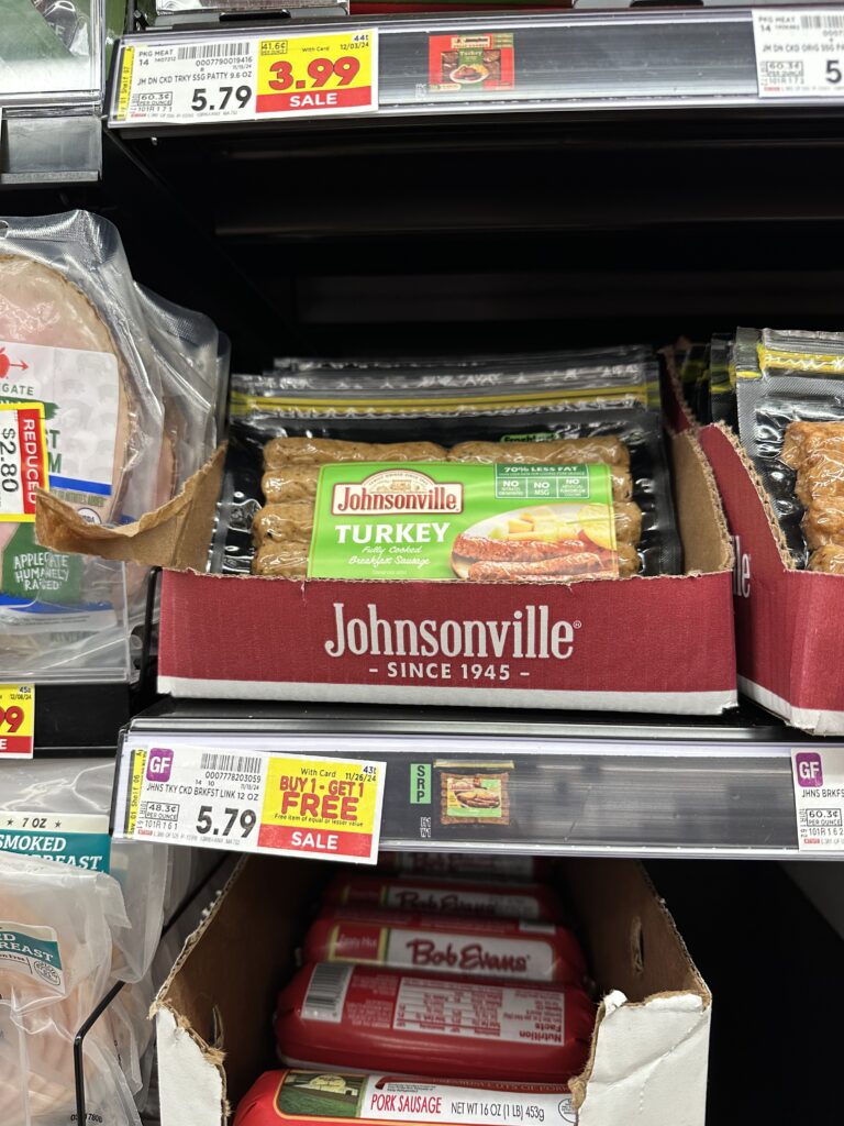 johnsonville breakfast sausage kroger shelf image (1)