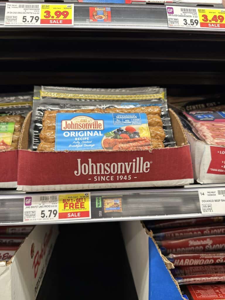 johnsonville breakfast sausage kroger shelf image (1)