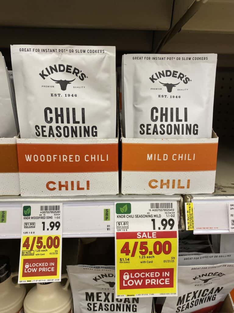 kinder's seasonings kroger shelf image (2)