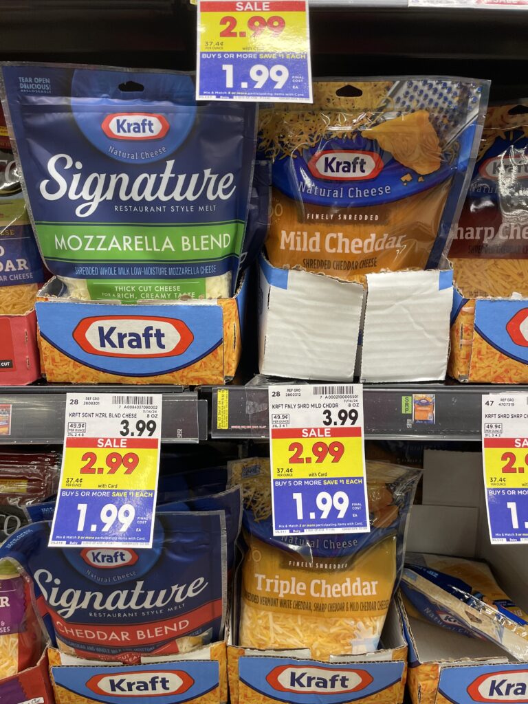 kraft shredded cheese kroger shelf image (1)