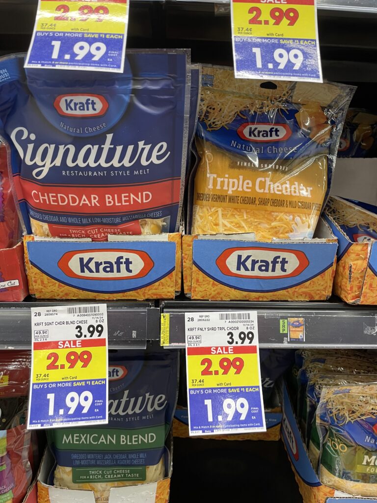 kraft shredded cheese kroger shelf image (1)